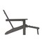 Merrick Lane Ridley HDPE Adirondack Chair with Cup Holder and Pull Out Ottoman, All-Weather HDPE Indoor/Outdoor Lounge Chair